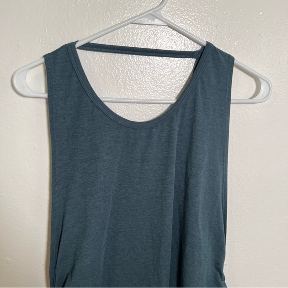 New Balance Athletic Tank Top Heathered Dark Green L - Picture 2 of 9